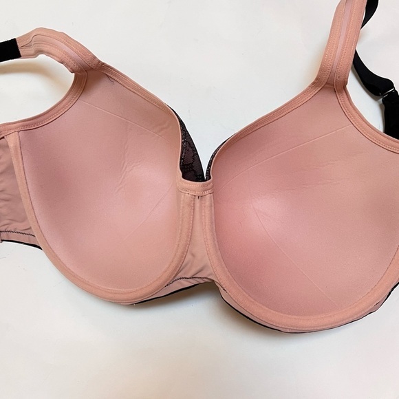 Soma Stunning Support Black Geo Lace Balconette Bra Size 42DDD NWT - Picture 3 of 13